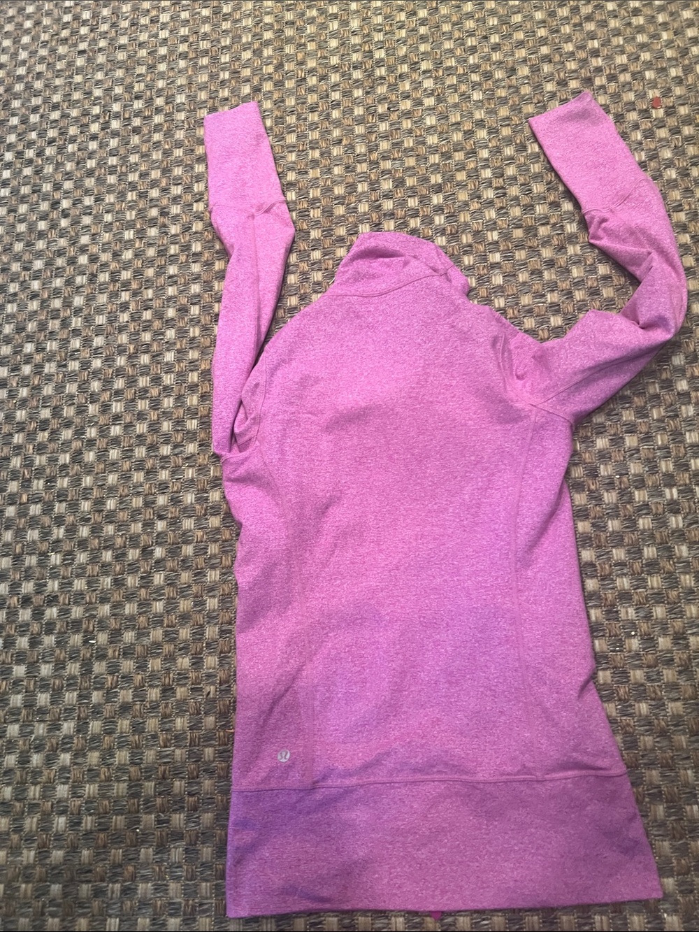 lululemon athletica Long Sleeve Heathered pink fleece jacket 4